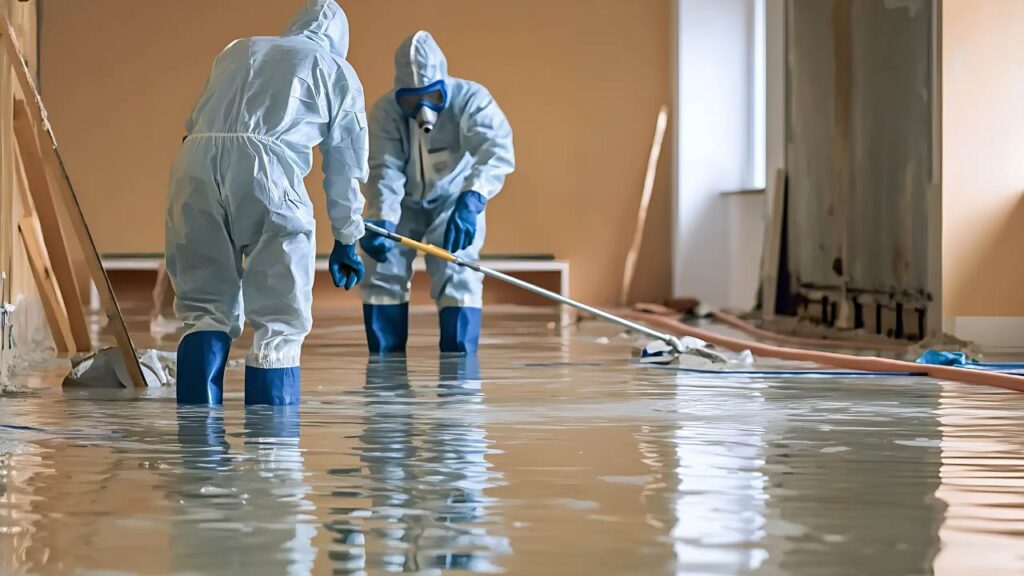 Flooded road in Abbotsford during Southern Fraser Valley flood alert